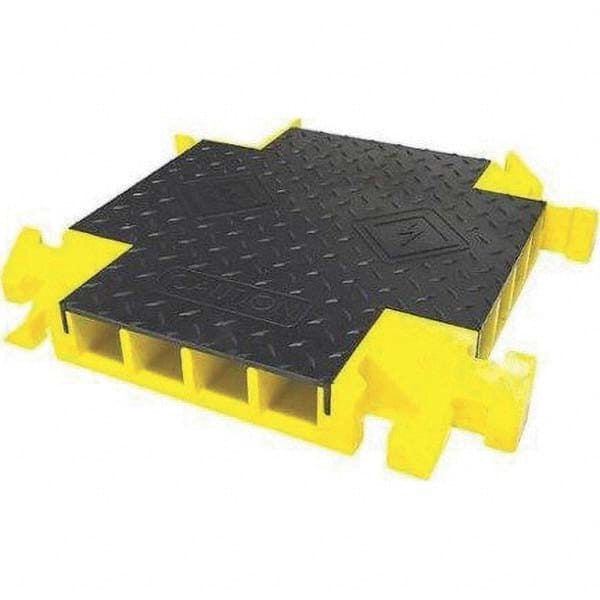 Checkers - On Floor Cable Covers Cover Material: Polyurethane Number of Channels: 4 - USA Tool & Supply