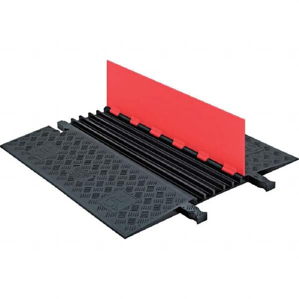 Checkers - On Floor Cable Covers Cover Material: Polyurethane Number of Channels: 5 - USA Tool & Supply