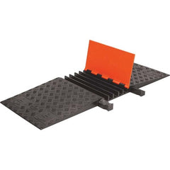 Checkers - On Floor Cable Covers Cover Material: Polyurethane Number of Channels: 5 - USA Tool & Supply