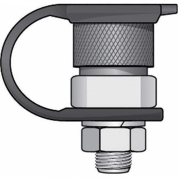 Checkers - Flag Pole Accessories Type: Warning Whip Female QD Base Mount Material: Steel; Rubber - USA Tool & Supply