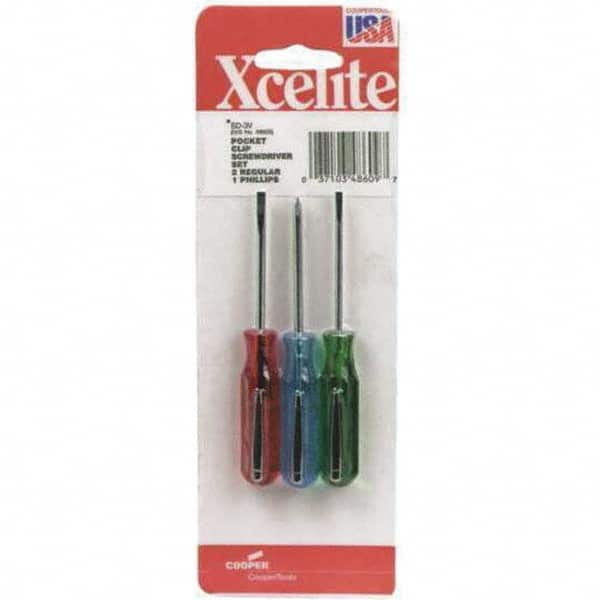 Xcelite - Screwdriver Sets Screwdriver Types Included: Slotted; Phillips Number of Pieces: 3 - USA Tool & Supply