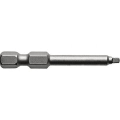 Apex - Power & Impact Screwdriver Bits & Holders; Bit Type: Square Recess ; Hex Size (Inch): 1/4 ; Phillips Size: #1 ; Overall Length Range: 3" - Exact Industrial Supply