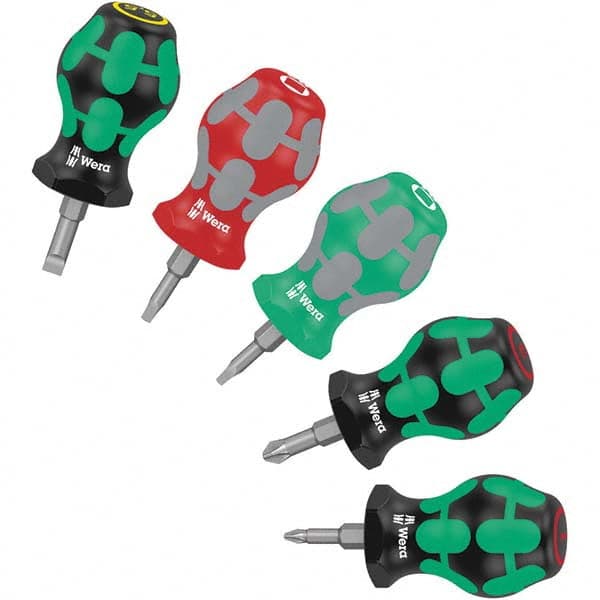 Wera - Screwdriver Sets Screwdriver Types Included: Phillips; Slotted; Square Number of Pieces: 5 - USA Tool & Supply