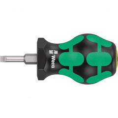 Wera - Slotted Screwdrivers Tool Type: Stubby Overall Length Range: 3" - 6.9" - USA Tool & Supply