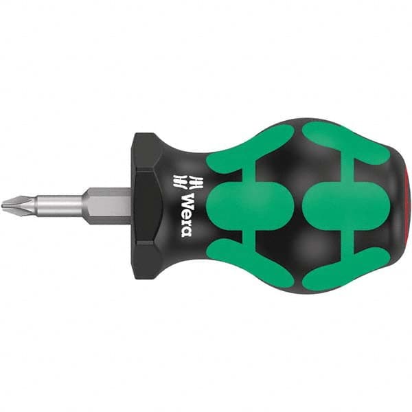 Wera - Phillips Screwdrivers Tool Type: Stubby Phillips Handle Style/Material: Ergonomic - USA Tool & Supply