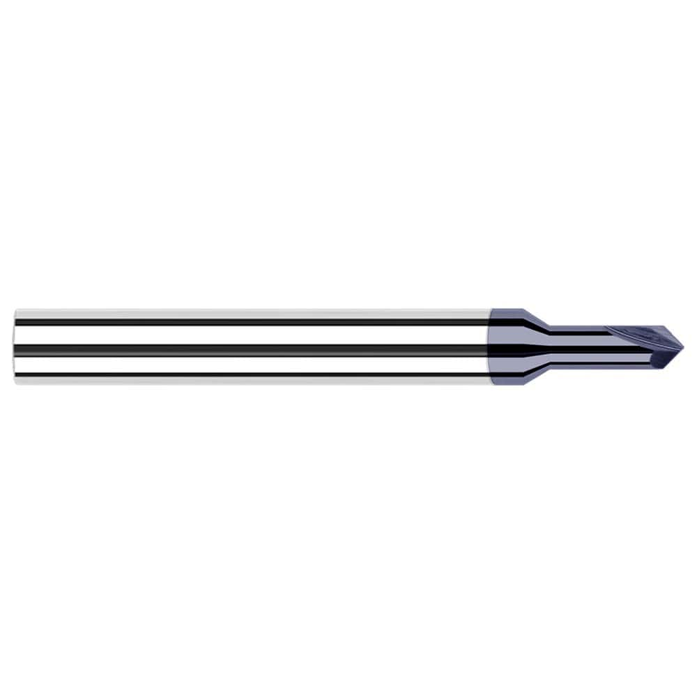 Harvey Tool - 1/16" Diam 60°/120° 2-Flute Single End Solid Carbide Chamfer Mill - Exact Industrial Supply