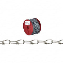 Campbell - Weldless Chain; Type: Double Loop Chain ; Load Capacity (Lb.): 255 ; Trade Size: #2/0 ; Chain Diameter (Decimal Inch): 0.1400 ; Finish/Coating: Zinc Plated ; PSC Code: 4010 - Exact Industrial Supply