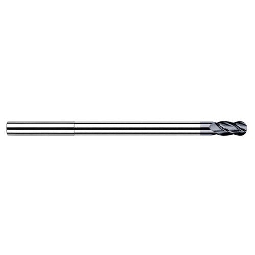 5/16″ Dia. × 5/16″ Shank × 0.469″ DOC × 6″ OAL, Carbide AlTiN, Stub , 4 Flute, Ballnose End Mill - Exact Industrial Supply