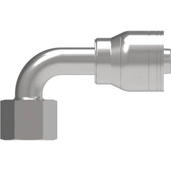 Eaton - Hydraulic Hose Fittings & Couplings Type: Female ORS Swivel Short Drop 90 Elbow Hose Diameter: 13/16 (Inch) - USA Tool & Supply