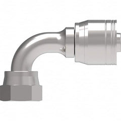 Eaton - Hydraulic Hose Fittings & Couplings Type: Female ORS Swivel Short Drop 90 Elbow Hose Diameter: 1-3/16 (Inch) - USA Tool & Supply