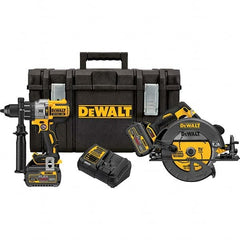 DeWALT - Cordless Tool Combination Kits Voltage: 60 Tools: Hammer Drill; 7-1/4" Circular Saw - USA Tool & Supply