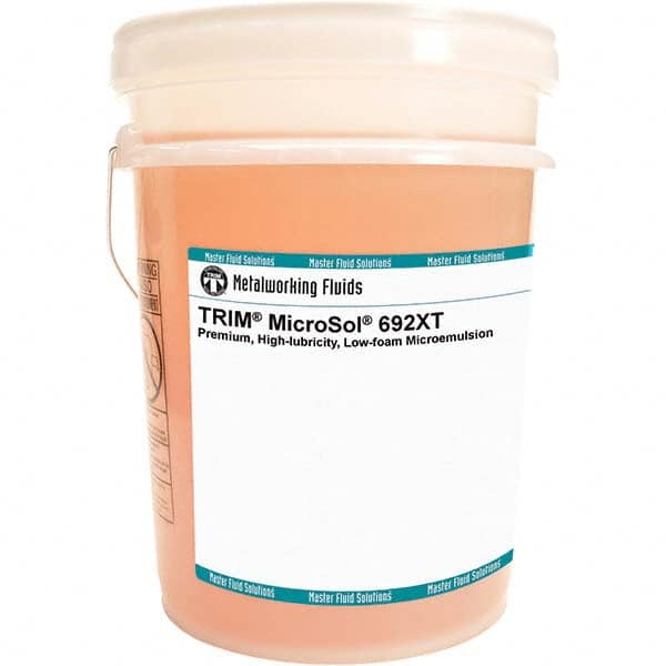 Master Fluid Solutions - TRIM MicroSol 692XT 5 Gal Pail Cutting, Drilling, Sawing, Grinding, Tapping & Turning Fluid - USA Tool & Supply