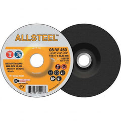 WALTER Surface Technologies - Depressed-Center Wheels Wheel Diameter (Inch): 4-1/2 Wheel Thickness (Inch): 1/4 - USA Tool & Supply