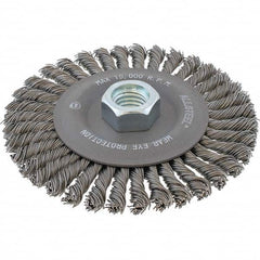 WALTER Surface Technologies - 6-7/8" OD, 5/8-11 Arbor Hole, Stringer Bead Steel Wheel Brush - USA Tool & Supply