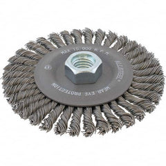 Wheel Brush: 6″ Wheel Dia, Stringer Bead Steel, 10,000 RPM