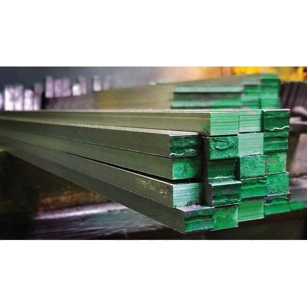 O1 Oil-Hardening Flat Stock: 5/8″ Thick, 4″ Wide, 72″ Long,  ±0.001″ Thickness Tolerance +1.00 -0.000″ Length Tolerance, + .005 - .000″ Width Tolerance,  ± .001″ Thickness Tolerance