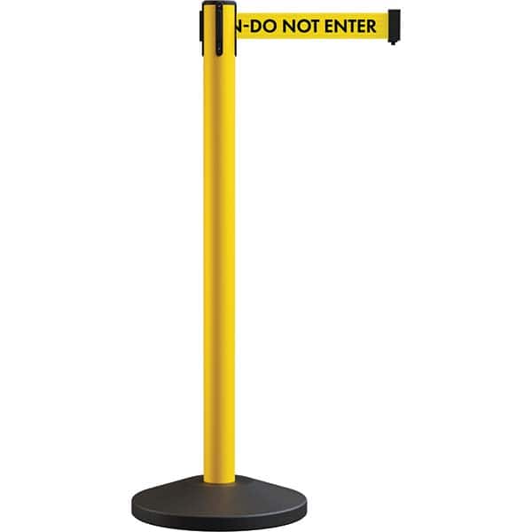 Trafford Industrial - Barrier Posts Type: Stanchion Post Color/Finish: Yellow - USA Tool & Supply