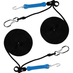 The Perfect Bungee - Stretch Tie Downs Type: Rope Lock Tie Down End Type: S Hook; Galvanized Gated Hook - USA Tool & Supply