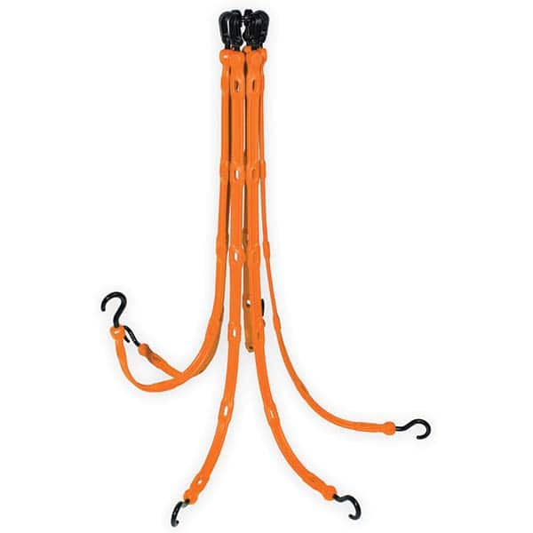 The Perfect Bungee - Stretch Tie Downs Type: FlexWeb Tie Down End Type: Molded in Hook & Safety Clasp; Molded Nylon Hook End; Overmolded Nylon Hook End - USA Tool & Supply