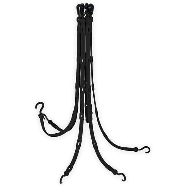 The Perfect Bungee - Stretch Tie Downs Type: FlexWeb Tie Down End Type: Molded in Hook & Safety Clasp; Molded Nylon Hook End; Overmolded Nylon Hook End - USA Tool & Supply