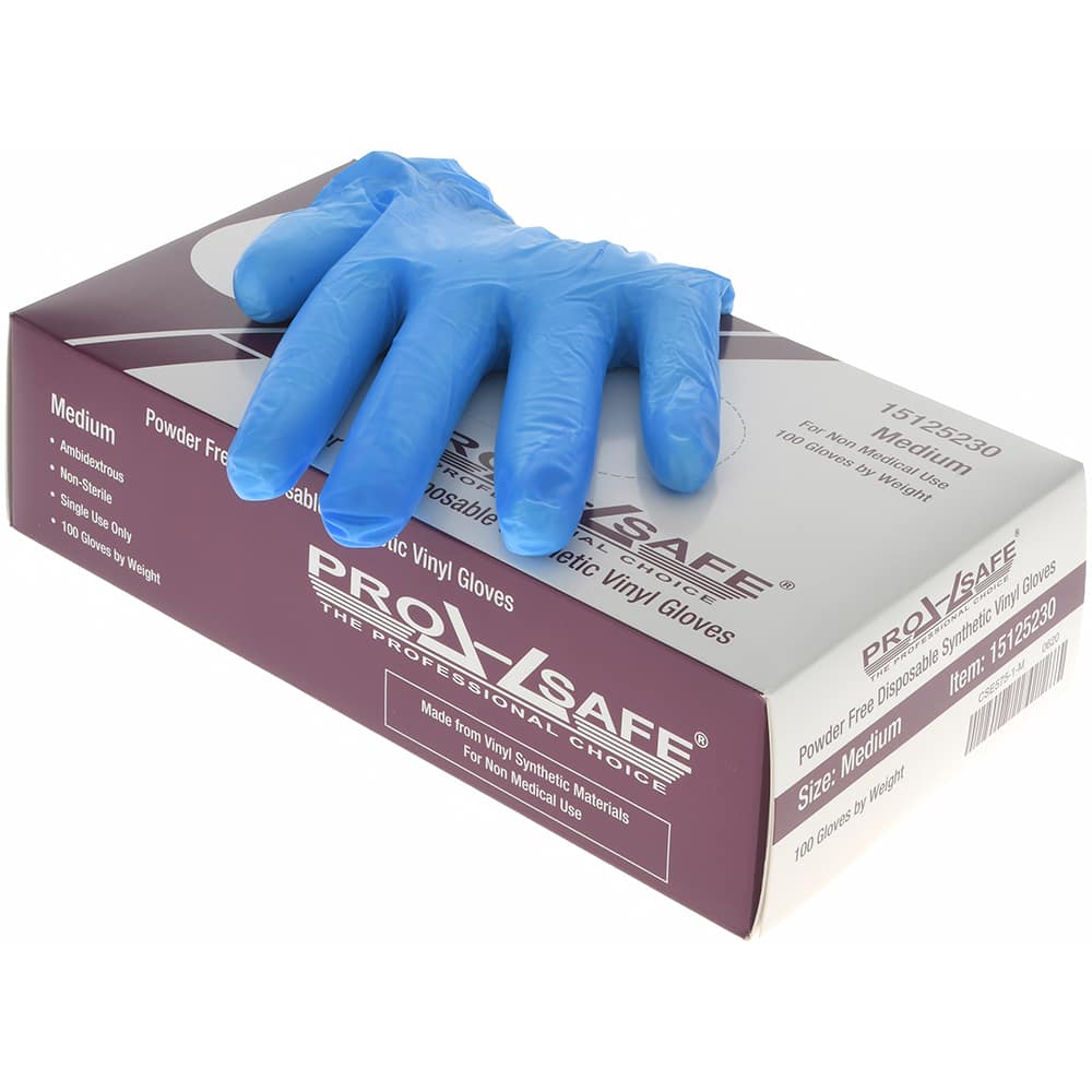 PRO-SAFE - Size M, 3 mil, Synthetic Hybrid Disposable Gloves - USA Tool & Supply