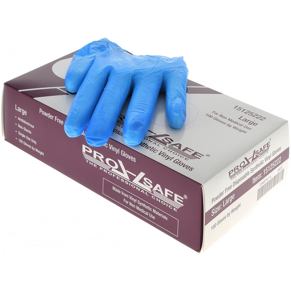 PRO-SAFE - Size L, 3 mil, Synthetic Hybrid Disposable Gloves - USA Tool & Supply