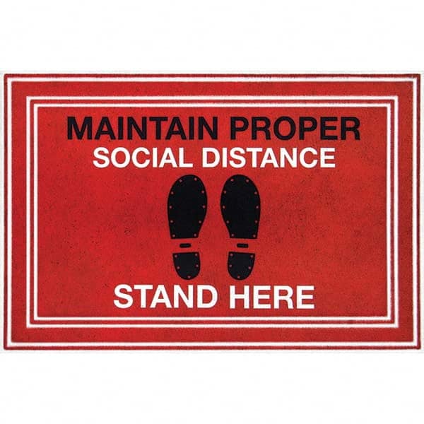PRO-SAFE - 3' Long x 2' Wide Poly-Blended Carpet, Ribbed Entrance Matting - USA Tool & Supply