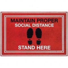 PRO-SAFE - 3' Long x 2' Wide Poly-Blended Carpet, Ribbed Entrance Matting - USA Tool & Supply