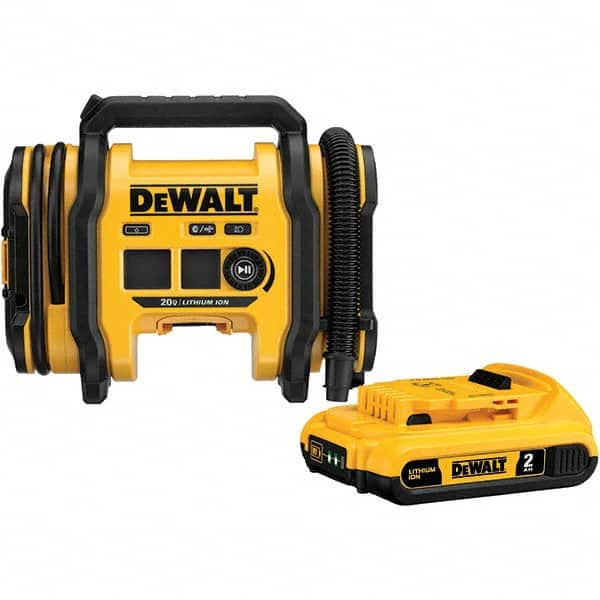 DeWALT - Tire Inflators Tool Type: Inflator Kit Power Source: 20V MAX Battery, 12V DC or 110V AC - USA Tool & Supply