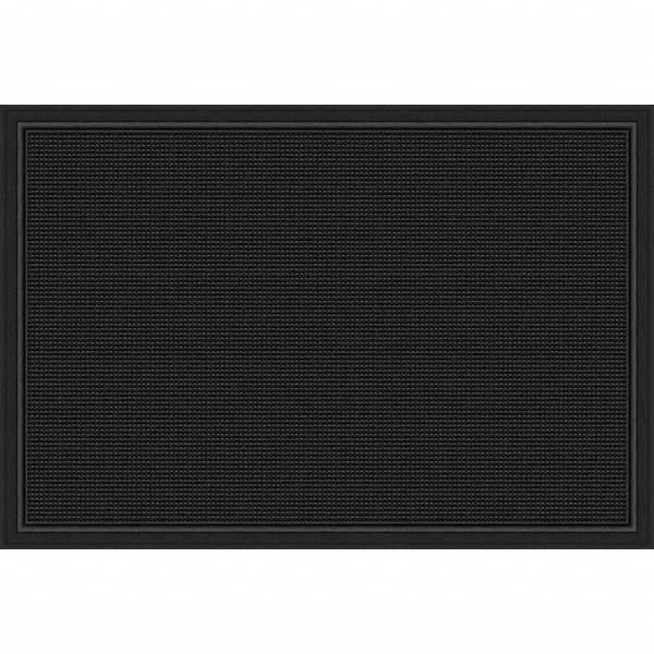 PRO-SAFE - 2.66' Long x 2' Wide Natural Rubber, Ribbed Entrance Matting - USA Tool & Supply