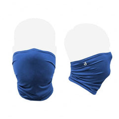 Badger Sport - Pack of (100), Size S/M Royal Blue Gaiter Design Washable Face Mask - USA Tool & Supply