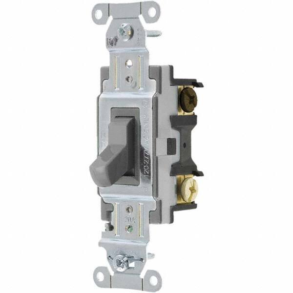 Bryant Electric - Wall & Dimmer Light Switches Switch Type: Three Way Switch Operation: Toggle - USA Tool & Supply