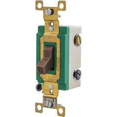 Bryant Electric - Wall & Dimmer Light Switches Switch Type: Three Way Switch Operation: Toggle - USA Tool & Supply