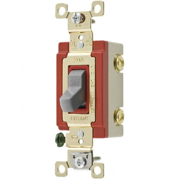 Bryant Electric - Wall & Dimmer Light Switches Switch Type: NonDimmer Switch Operation: Toggle - USA Tool & Supply