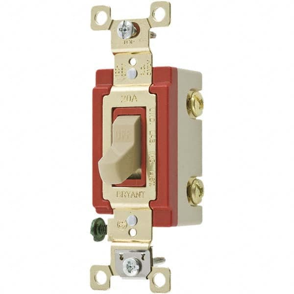 Bryant Electric - Wall & Dimmer Light Switches Switch Type: NonDimmer Switch Operation: Toggle - USA Tool & Supply