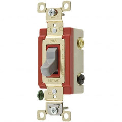 Bryant Electric - Wall & Dimmer Light Switches Switch Type: Three Way Switch Operation: Toggle - USA Tool & Supply