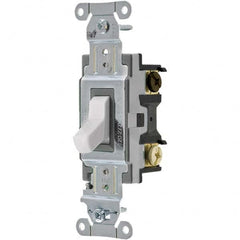 Bryant Electric - Wall & Dimmer Light Switches Switch Type: Three Way Switch Operation: Toggle - USA Tool & Supply