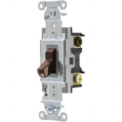 Bryant Electric - Wall & Dimmer Light Switches Switch Type: Three Way Switch Operation: Toggle - USA Tool & Supply