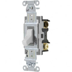 Bryant Electric - Wall & Dimmer Light Switches Switch Type: Three Way Switch Operation: Toggle - USA Tool & Supply