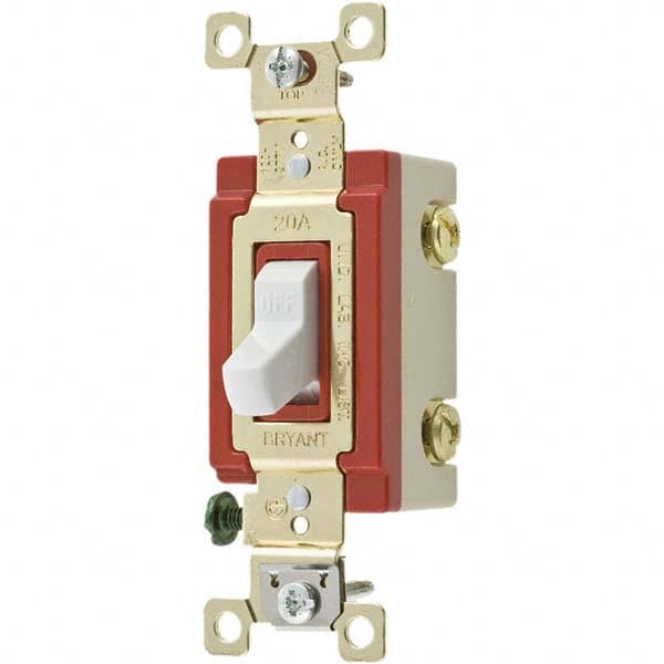 Bryant Electric - Wall & Dimmer Light Switches Switch Type: NonDimmer Switch Operation: Toggle - USA Tool & Supply