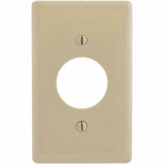 Wall Plates; Wall Plate Type: Outlet Wall Plates; Color: Ivory; Wall Plate Configuration: Single Outlet; Material: Thermoplastic; Shape: Rectangle; Wall Plate Size: Standard; Number of Gangs: 1; Overall Length (Inch): 4.6300; Overall Width (Decimal Inch):