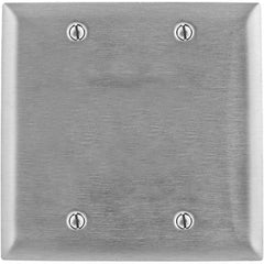 Bryant Electric - Wall Plates Wall Plate Type: Blank Wall Plate Color: Metallic - USA Tool & Supply