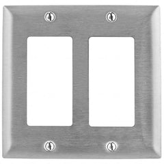 Bryant Electric - Wall Plates Wall Plate Type: Outlet Wall Plates Color: Metallic - USA Tool & Supply