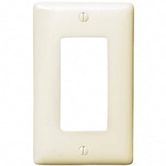 Wall Plates; Wall Plate Type: Outlet Wall Plates; Color: Light Almond; Wall Plate Configuration: GFCI/Surge Receptacle; Material: Thermoplastic; Shape: Rectangle; Wall Plate Size: Standard; Number of Gangs: 1; Overall Length (Inch): 4.6300; Overall Width