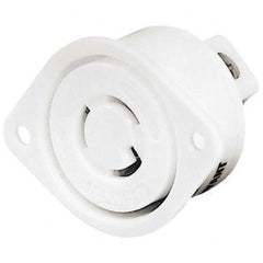 Twist Lock Receptacles; Receptacle/Part Type: Receptacle; Gender: Female; NEMA Configuration: L5-15R; Flange Style: Flanged; Amperage: 15 A; Voltage: 125 V ac; Number Of Poles: 2; Number Of Wires: 3; Maximum Cord Diameter: 16.60 mm; Resistance Features: I