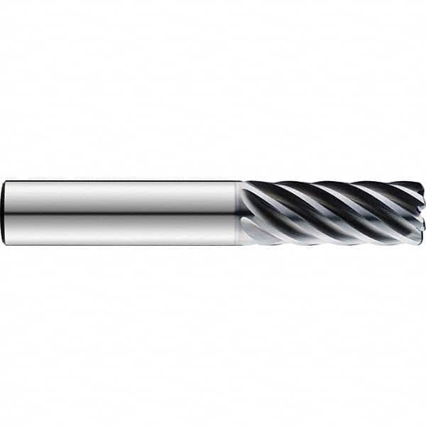SGS - 6" Diam 7 Flute Solid Carbide 0.5mm Corner Radius End Mill - USA Tool & Supply