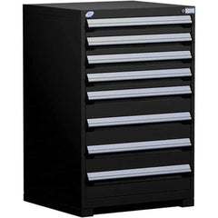 Rousseau Metal - 8 Drawer Black Steel Modular Storage Cabinet - USA Tool & Supply