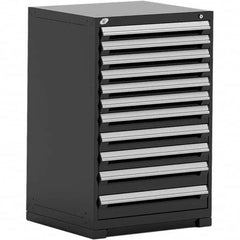 Rousseau Metal - 11 Drawer Black Steel Modular Storage Cabinet - USA Tool & Supply