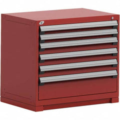 Rousseau Metal - 6 Drawer Flame Red Steel Modular Storage Cabinet - USA Tool & Supply