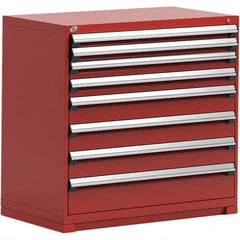 Rousseau Metal - 8 Drawer Flame Red Steel Modular Storage Cabinet - USA Tool & Supply